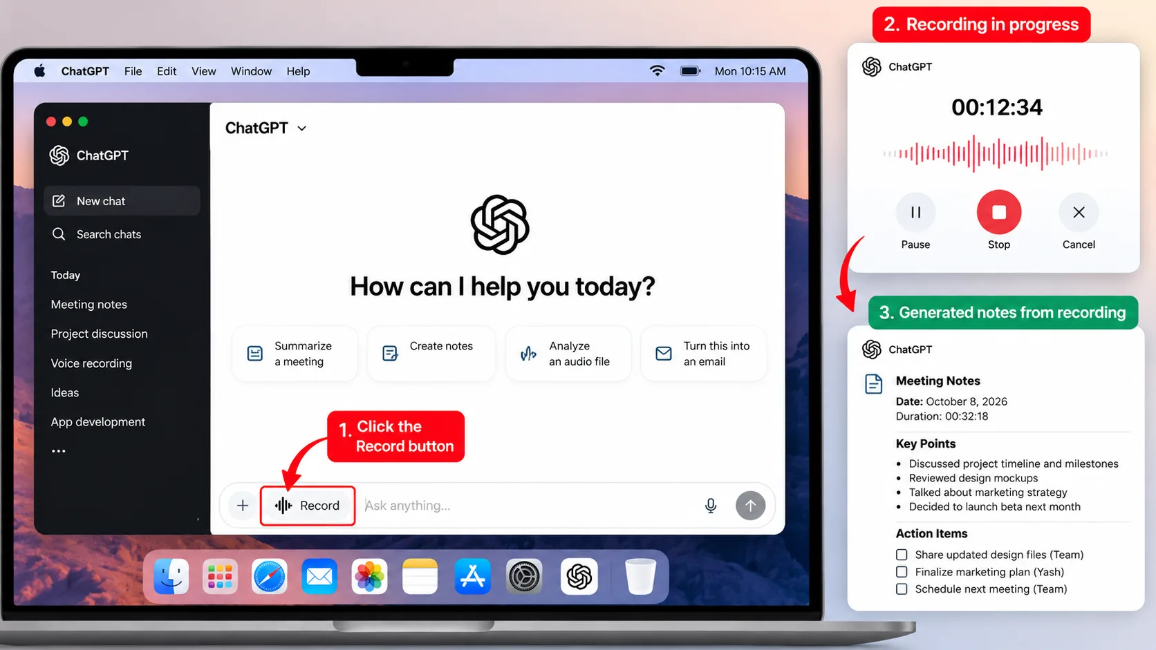 ChatGPT Record Mode on Mac