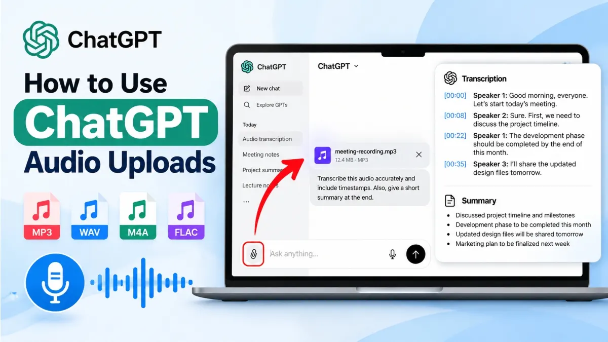 How to Use ChatGPT Audio Uploads to Transcribe Audio
