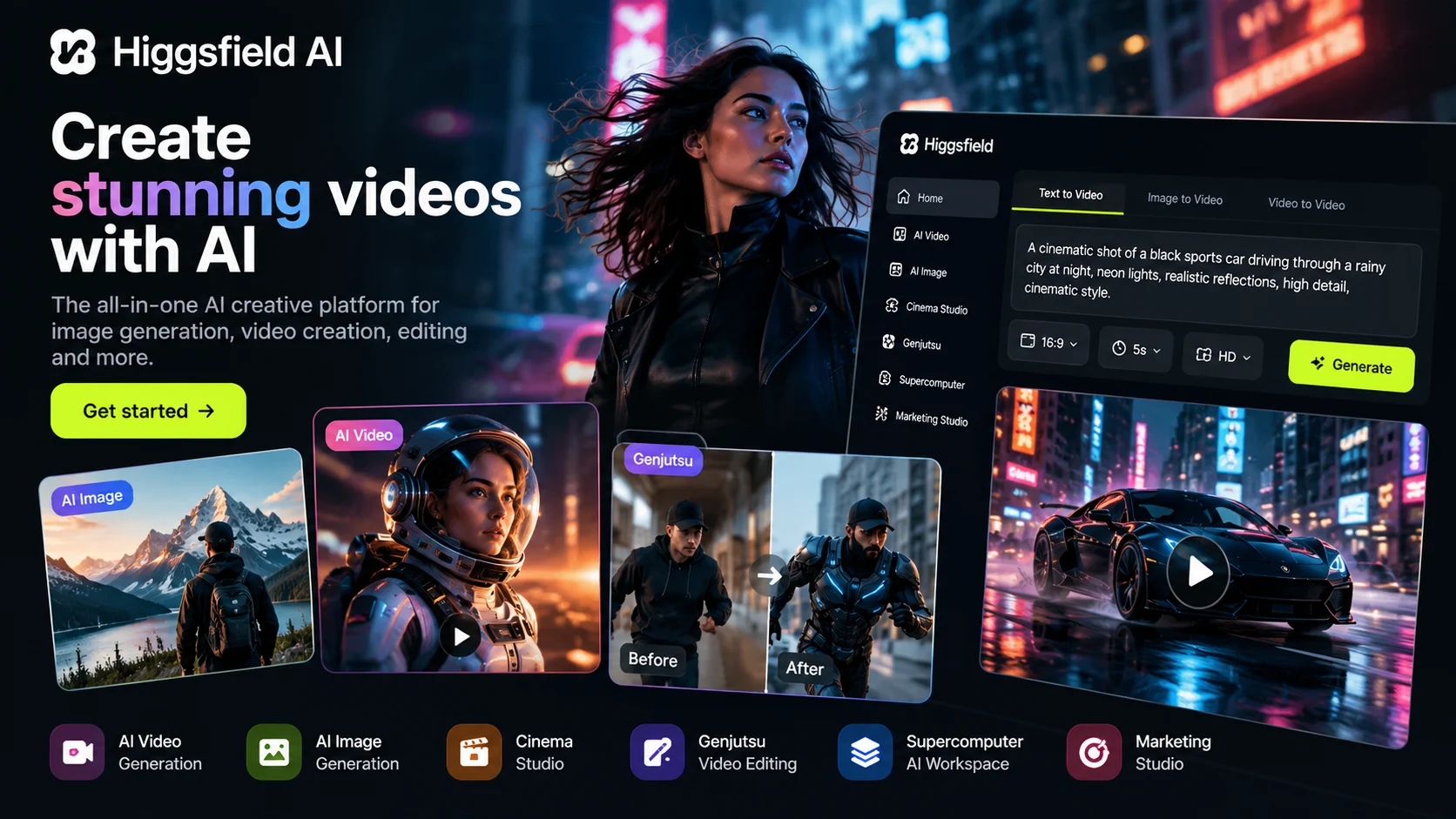 Higgsfield AI creative platform for image and video generation
